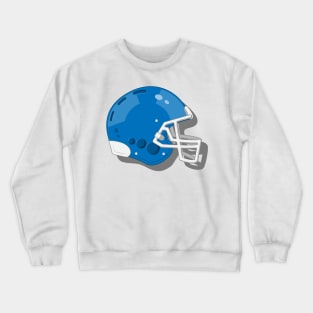 Blue Football Helmet Crewneck Sweatshirt